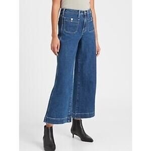 Banana Republic High Rise Wide Leg Crop Jeans Long 31L
